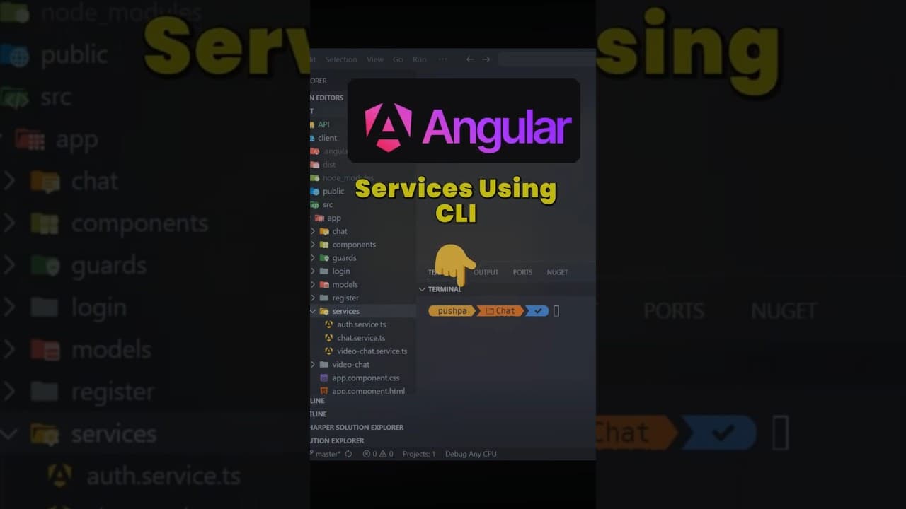 Thumbnail for video: Angular Hack: Instantly Create ServiceLike a Pro! #short #angular #service #angular19 #angular20