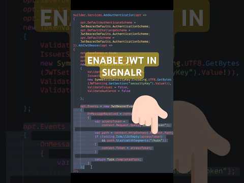 Thumbnail for How to add JWT authentication in SignalR