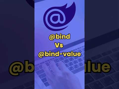 Thumbnail for Bind vs Bind-value blazor #blazor #programming #programmingtips