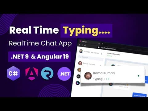 Thumbnail for .NET 9 SignalR & Angular 19 | Real-Time Typing Indicator | Live Chat Feature