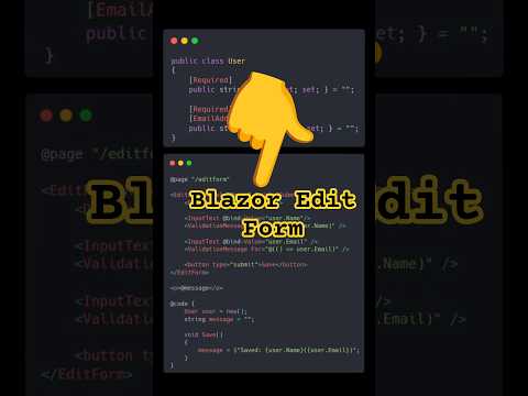 Thumbnail for Blazor Forms Explained in 20 Seconds