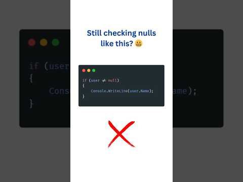 Thumbnail for C# Null Like a PRO ! #shorts #csharp #dotnet #dotnet9