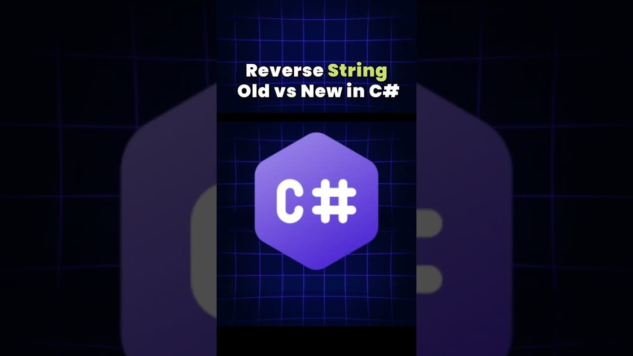 Thumbnail for video: Old vs New String Reverse | C# Quick Demo 🚀