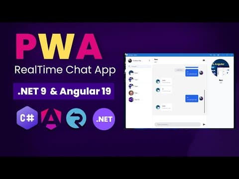 Thumbnail for Progressive Web App (PWA) in Angular 19 with .NET 9 Real-Time Chat Functionality