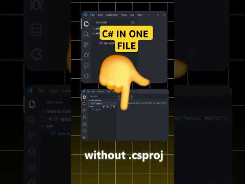 Thumbnail for Now C# in One File #csharp #dotnet #dotnet10