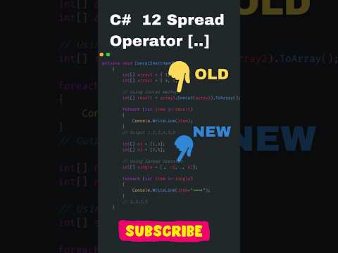 Thumbnail for C# Spread Operator #coding #csharp #programming