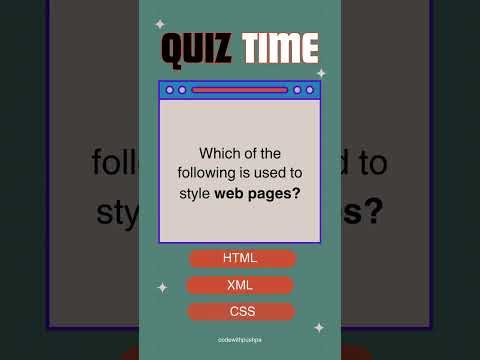 Thumbnail for Which of the following is used to style web pages? #quiz #programming #webdevelopmenttutorial