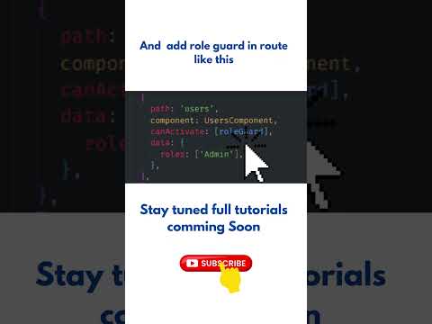 Thumbnail for How to create functional guard in angular #angular17 #code