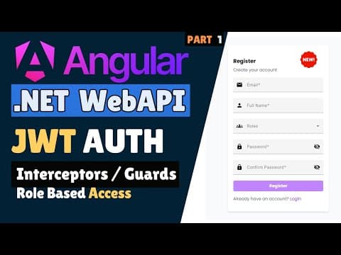 Thumbnail for Angular & ASP.NET Core Web API Authentication | Authorization -A Step by Step Guide - Part 1