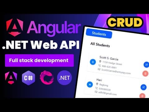 Thumbnail for Angular + ASP.NET Core Web API CRUD Guide