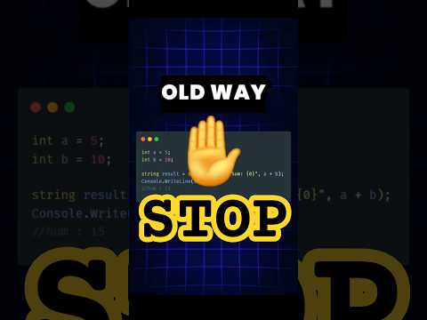 Thumbnail for Stop Using Old C# – Try This Instead!