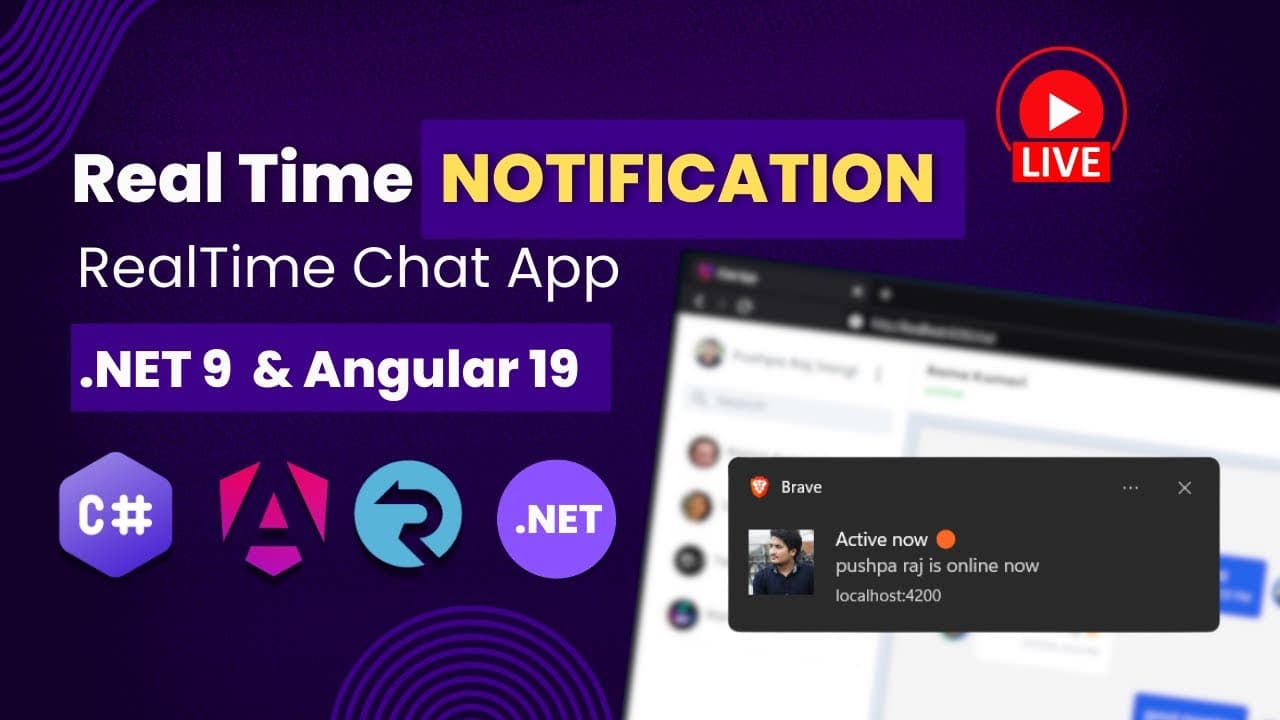 Thumbnail for video: Real-Time Notifications with .NET 9 SignalR & Angular 19