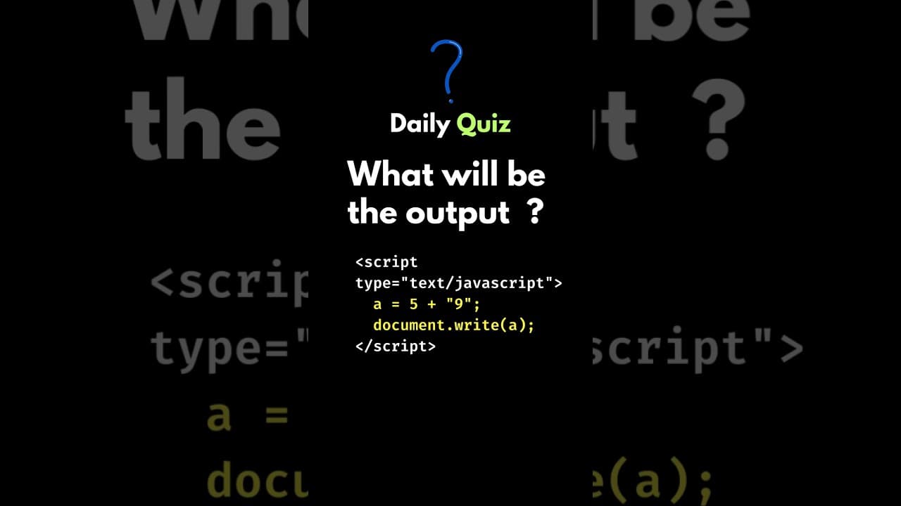 Thumbnail for video: Comment Your Answer | JS Daily Quiz