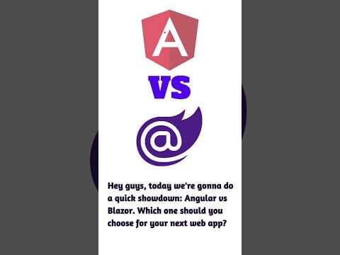 Thumbnail for Angular vs Blazor in 50 second #programming #angular #blazor