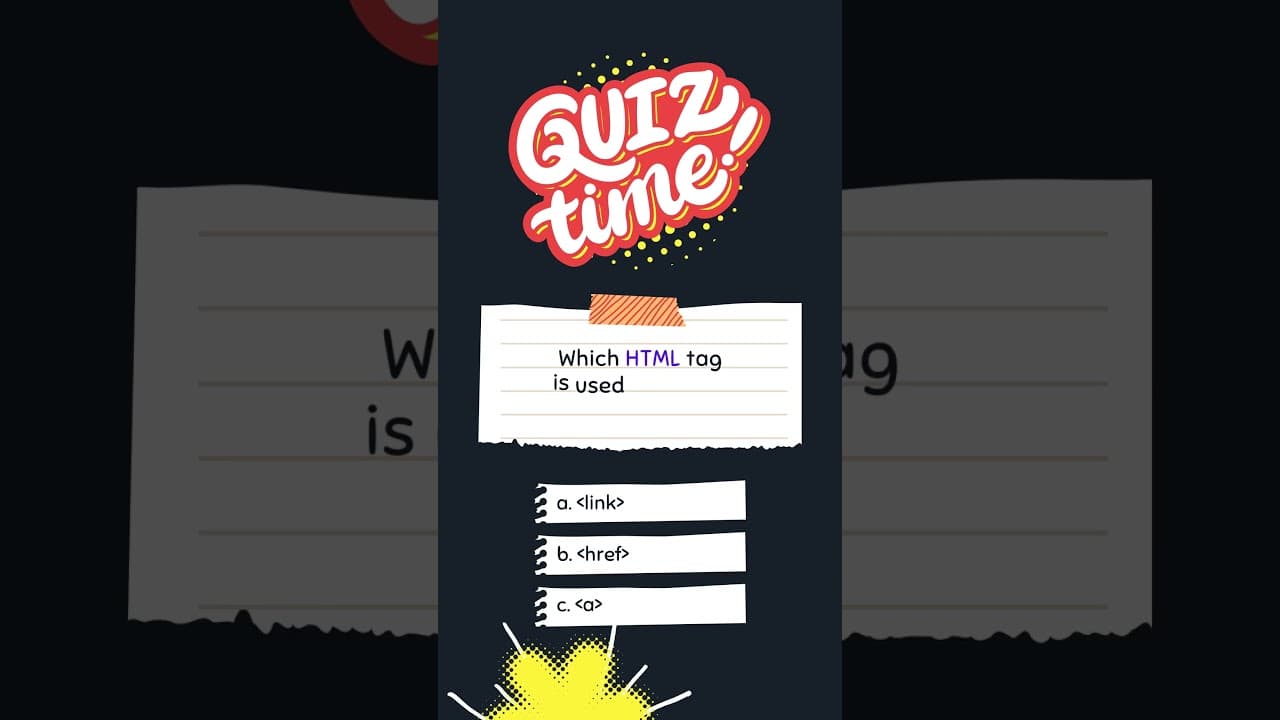 Thumbnail for video: Can You Pass This Web Development Quiz 🤔🔥 #Shorts