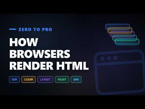Thumbnail for How Browsers Render HTML — The Full Rendering Pipeline (Zero to Pro)