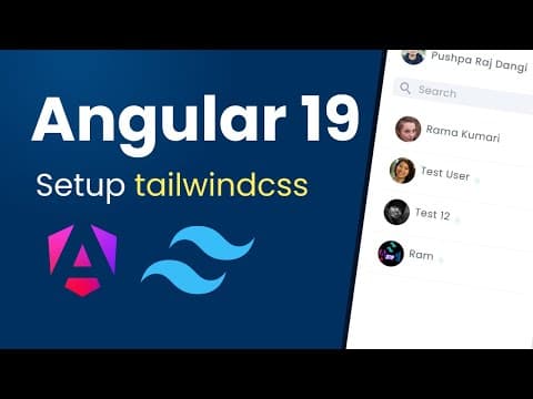 Thumbnail for How to Add Tailwind CSS to Angular 19 – Easy Setup Tutorial  | .NET 9 Chat App #angular19 #dotnet9