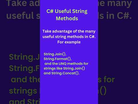 Thumbnail for C# Useful  String Methods