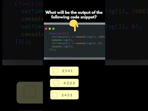 Thumbnail for What is the output of snippet Day 5 #coding #javascript