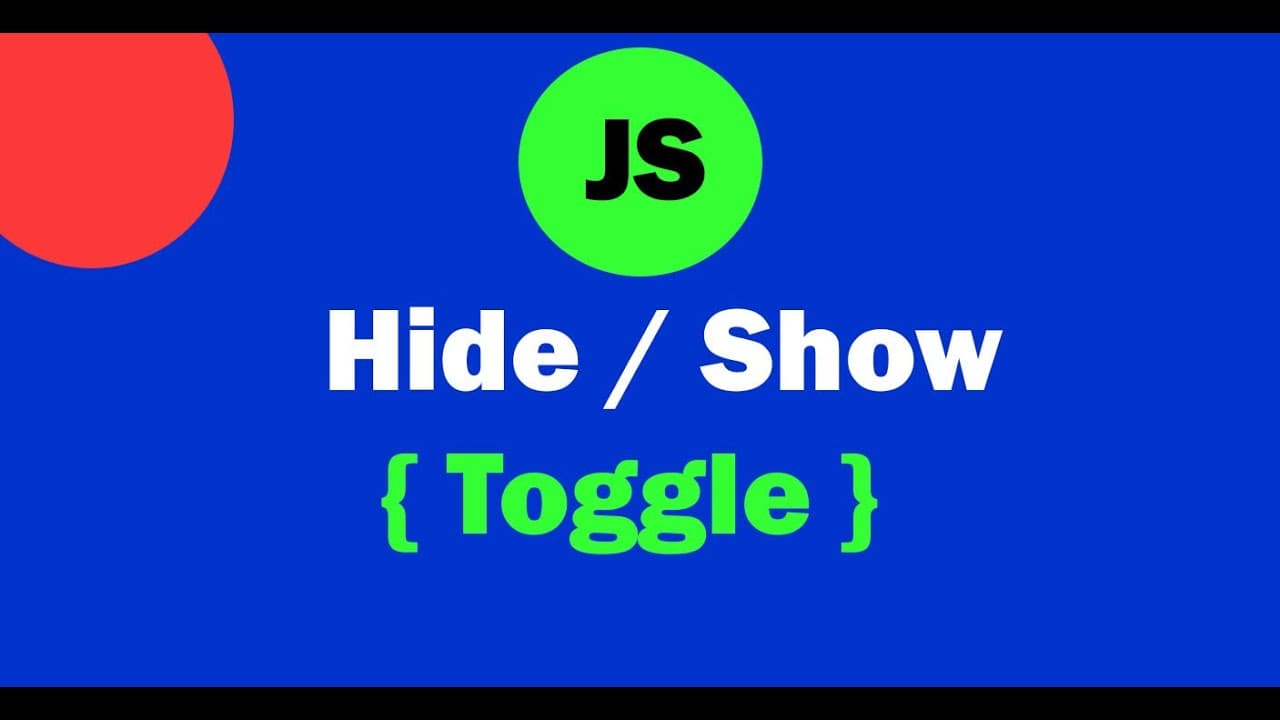 Thumbnail for video: Js toggle display Using Vanila Javascript