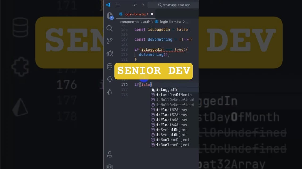 Thumbnail for video: Junior vs Senior Devs: Boolean Check in TypeScript #shorts