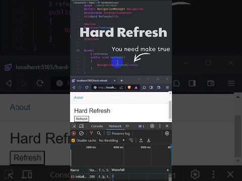 Thumbnail for How to hard refresh in blazor #blazor #dotnet