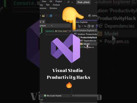 Thumbnail for Visual Studio Productivity Hack 🔥 #coding #webdesign #dotnet #visualstudio