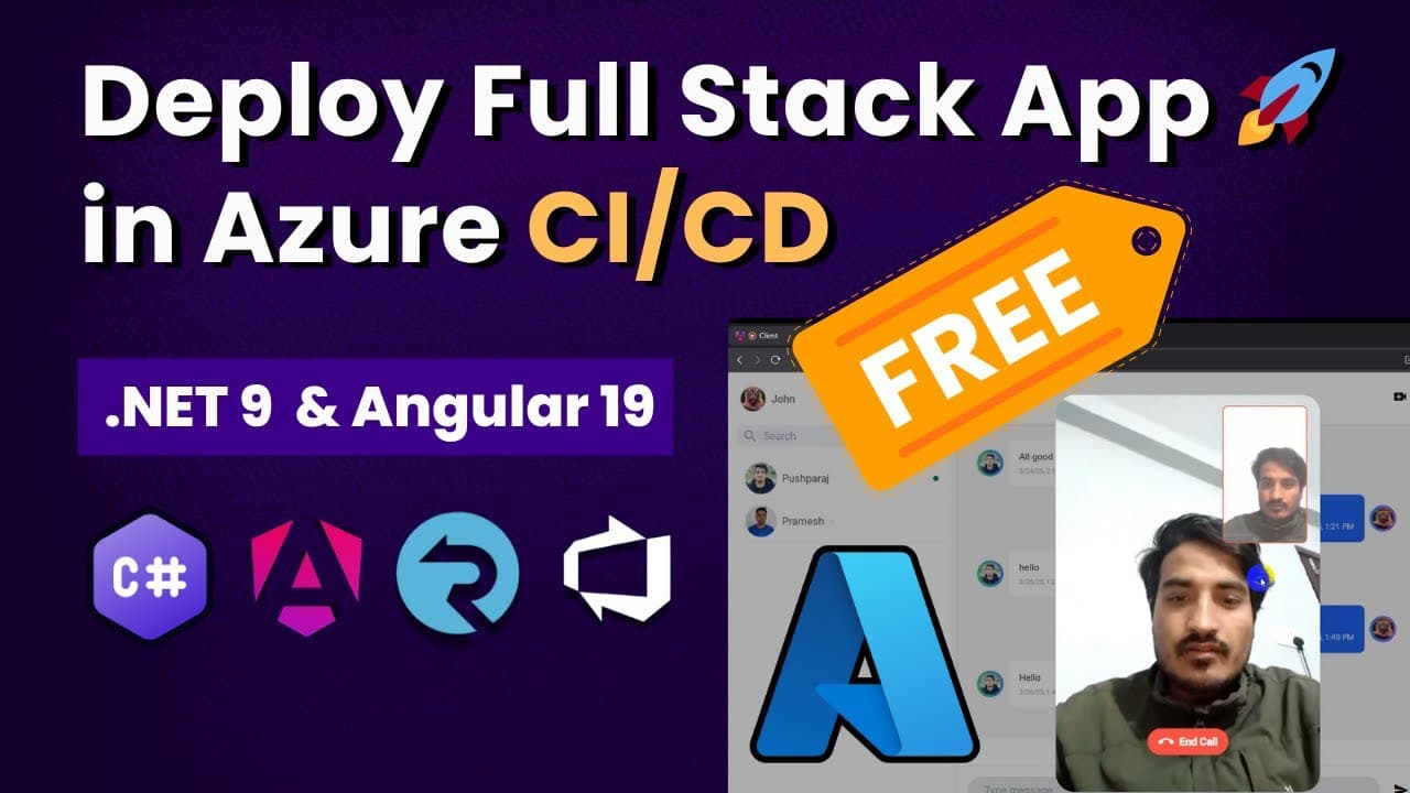 Thumbnail for video: ASP.NET Core 9 & Angular 19 Deployment to Azure with CI/CD | Full Stack Guide