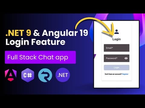 .NET 9 & Angular 19: Login Feature Tutorial - Full-Stack Chat App