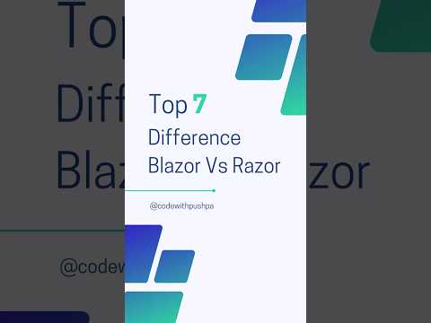 Thumbnail for Blazor Vs Razor .NET the different #blazor #.net8