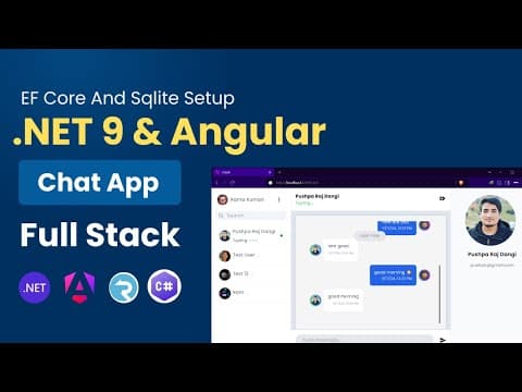 Thumbnail for ASP.NET Core & Angular Chat  App  | Adding EF Core DbContext