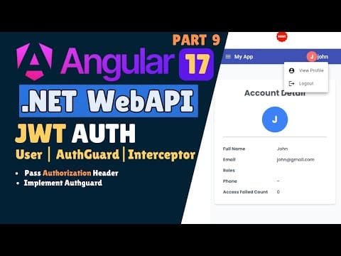 Thumbnail for Master Auth Guard & Interceptor in Angular & ASP.NET Core Web API