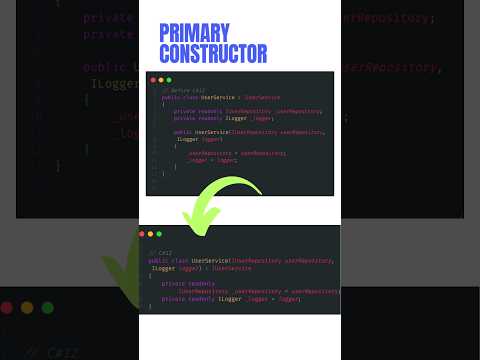Thumbnail for C# Primary Constructor #coding c# #programming #dotnet