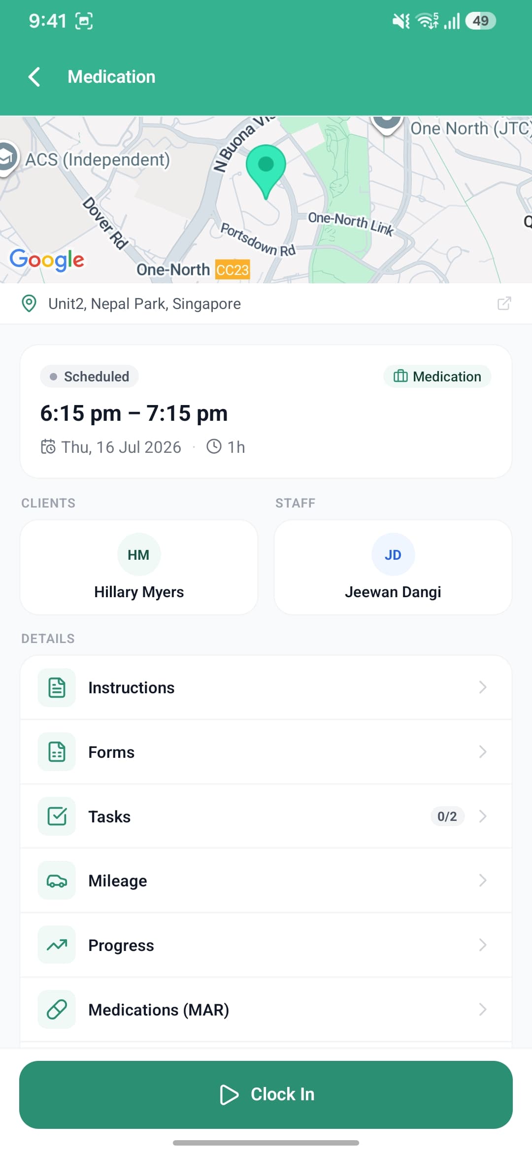 Android — timesheets