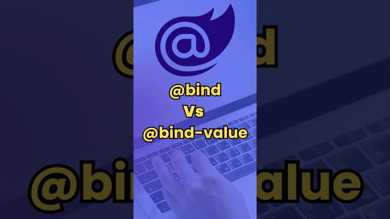 Thumbnail for video: Bind vs Bind-value blazor #blazor #programming #programmingtips