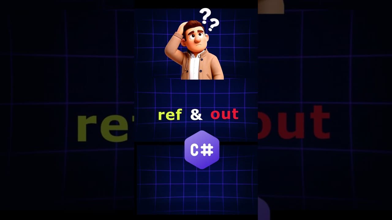 Thumbnail for video: C# ref vs out Explained in 60 Seconds š | Real-World Example for Beginners