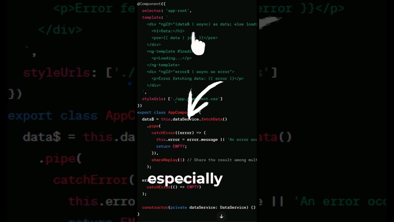 Thumbnail for video: AsyncPipe in 45s Quick Introduction #coding #angular #short #angular18