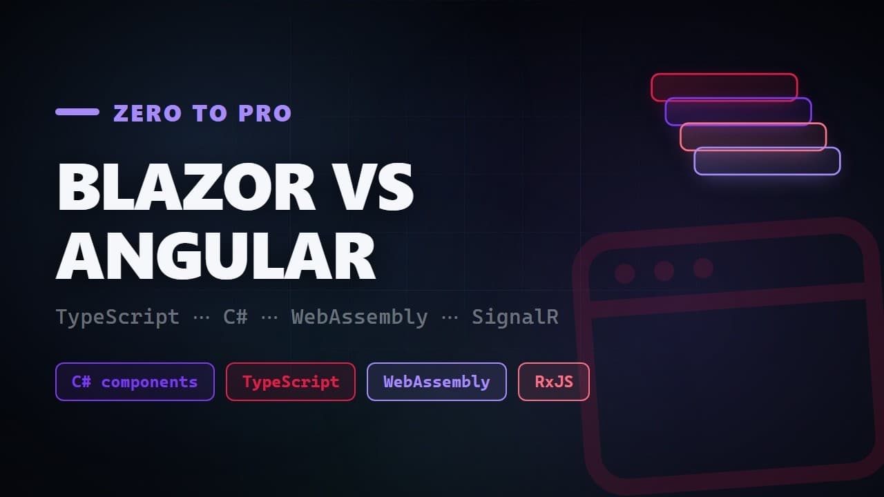 Thumbnail for video: Blazor vs Angular: Which One Should You Learn? (Zero to Pro)