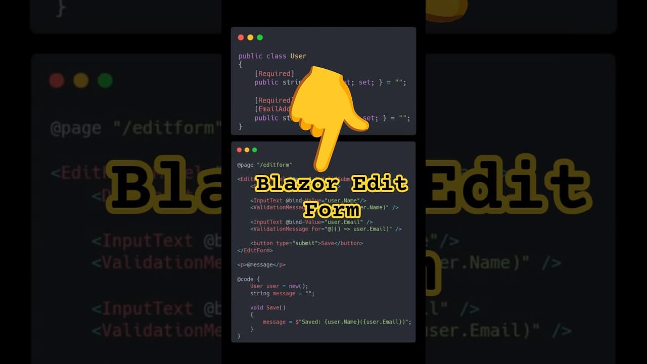 Thumbnail for video: Blazor Forms Explained in 20 Seconds