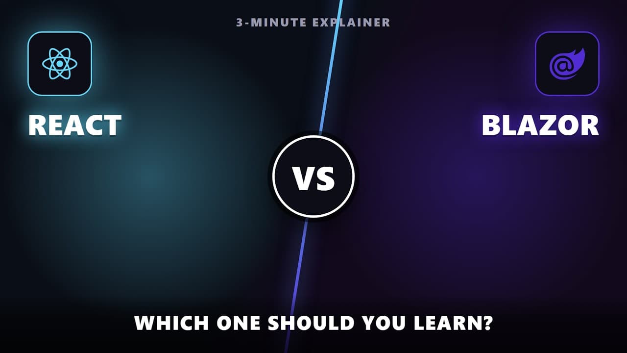 Thumbnail for video: Blazor vs React: Why C# Developers Are Switching (3-Minute Explainer)