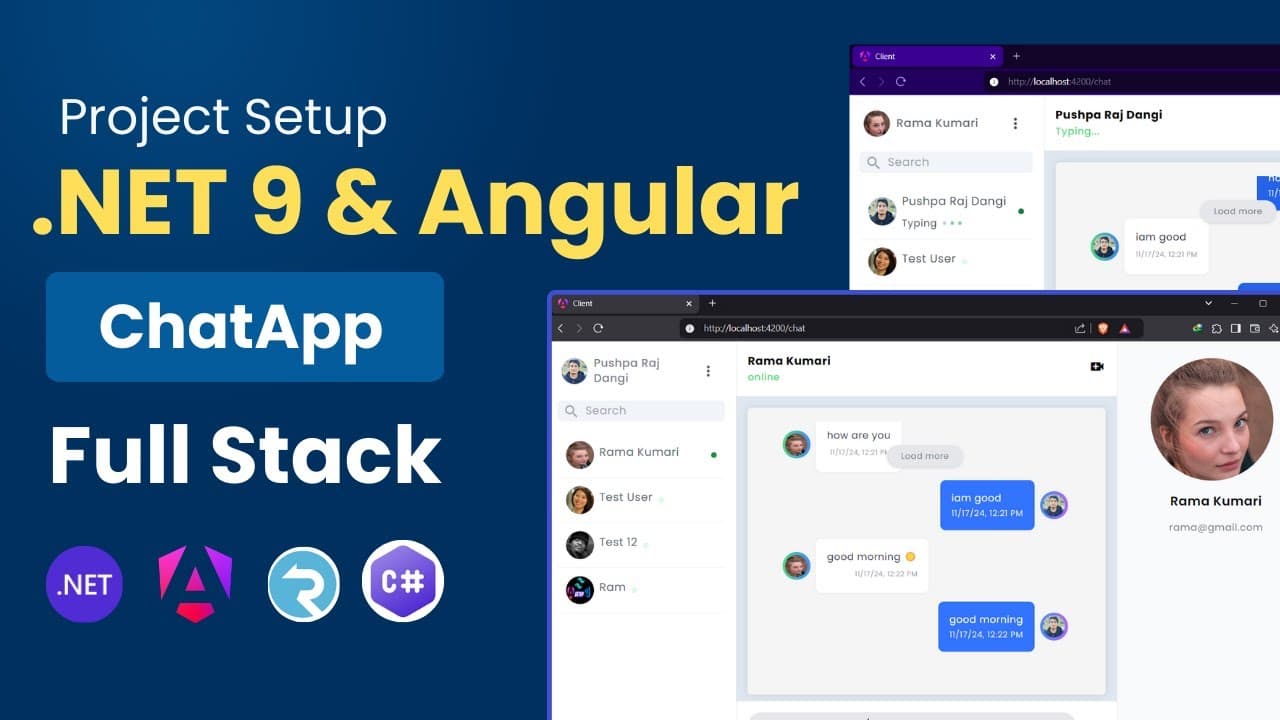 Thumbnail for video: ASP.NET 9 & Angular 19: Build a Real-Time Chat App - Create Angular & ASP.NET Web API Project