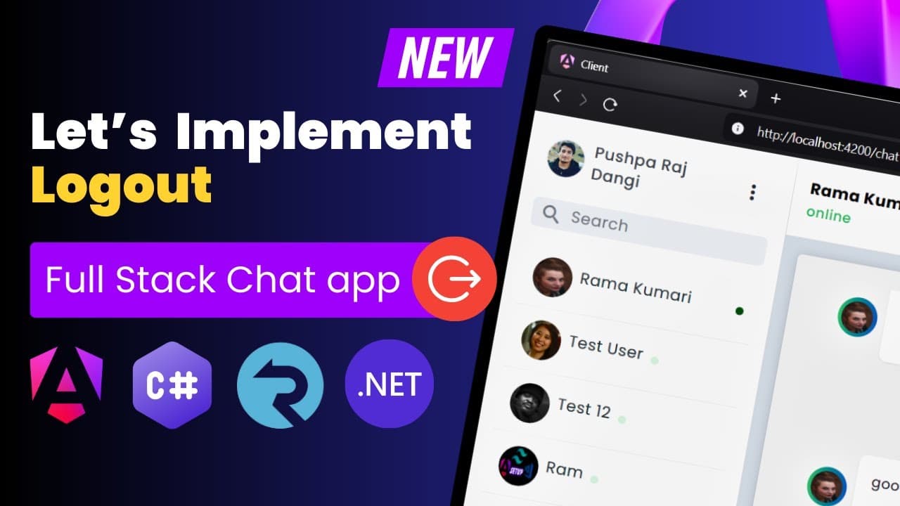 Thumbnail for video: Implement Secure Logout in a Full-Stack Chat App | Angular & ASP.NET Core