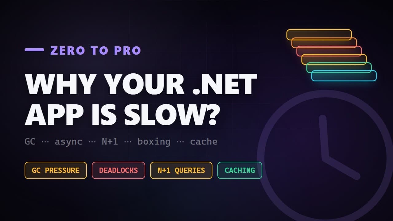 Thumbnail for video: Why Your .NET App Is Slow? (Zero to Pro)
