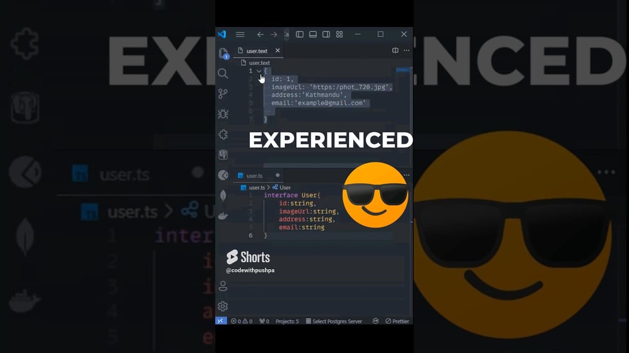 Thumbnail for video: Easily convert your JSON files to TypeScript with this handy VS Code extension