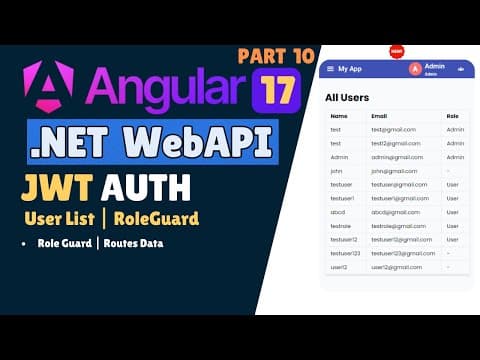 Thumbnail for Role-Based Access Control in Angular AND ASP.NET Core Web API