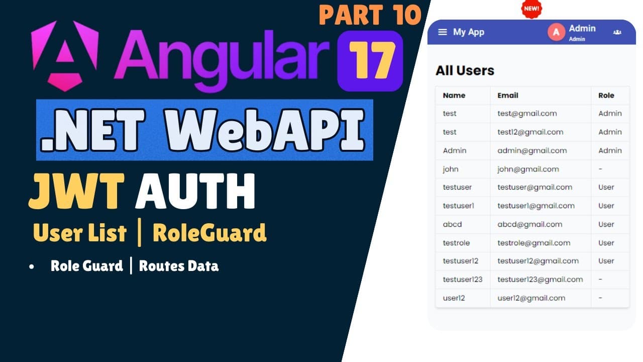 Thumbnail for video: Role-Based Access Control in Angular AND ASP.NET Core Web API