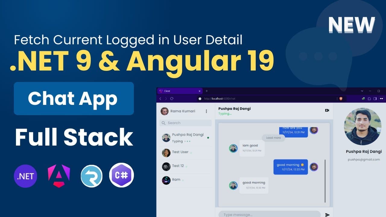 Thumbnail for video: Get Current Logged-In User in ASP.NET Core API & Angular