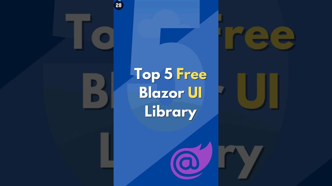 Thumbnail for video: 5 Top Free Blazor UI Components for Stunning Web Apps #blazor #dotnet #csharp