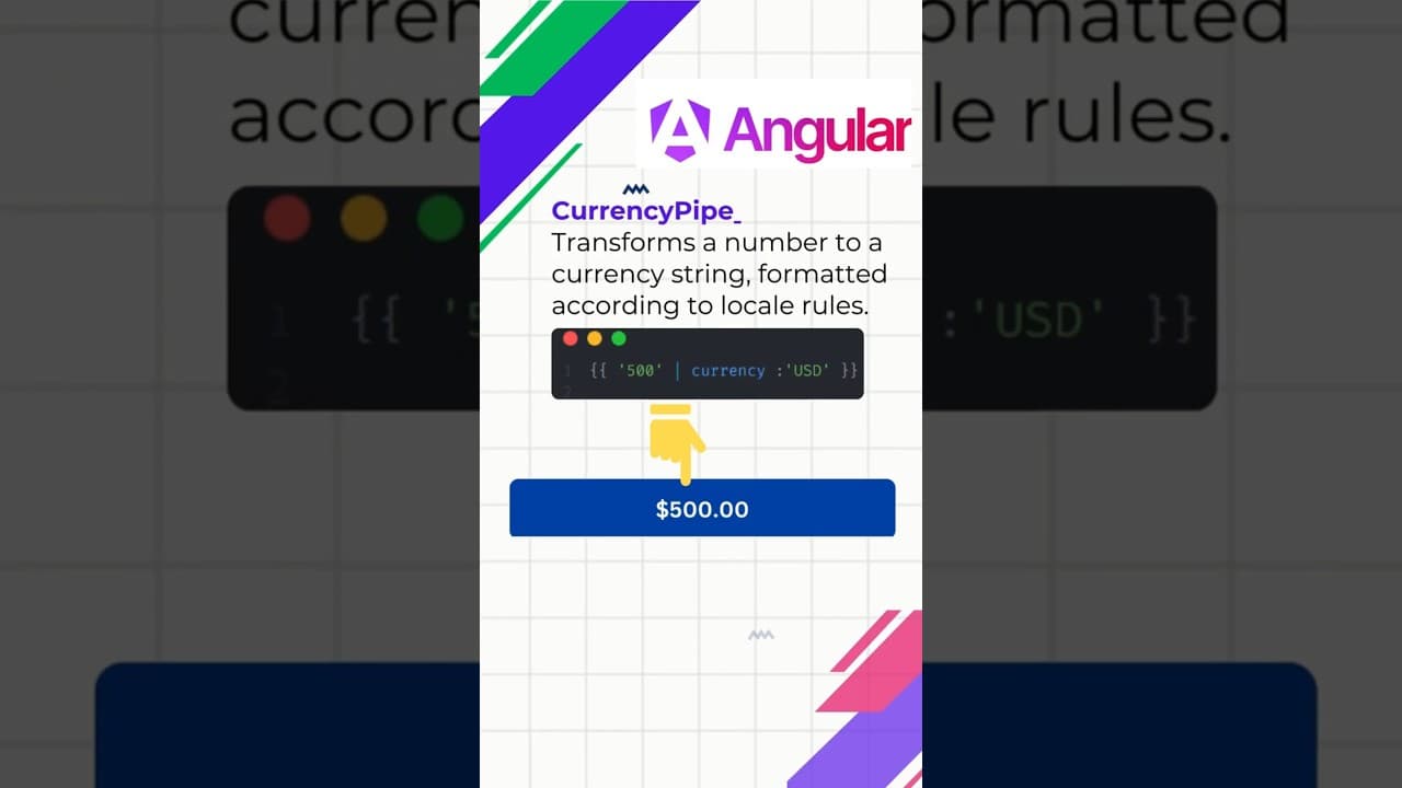 Thumbnail for video: Angular Built In Pipes Streamlining Data Transformation 💻🚀