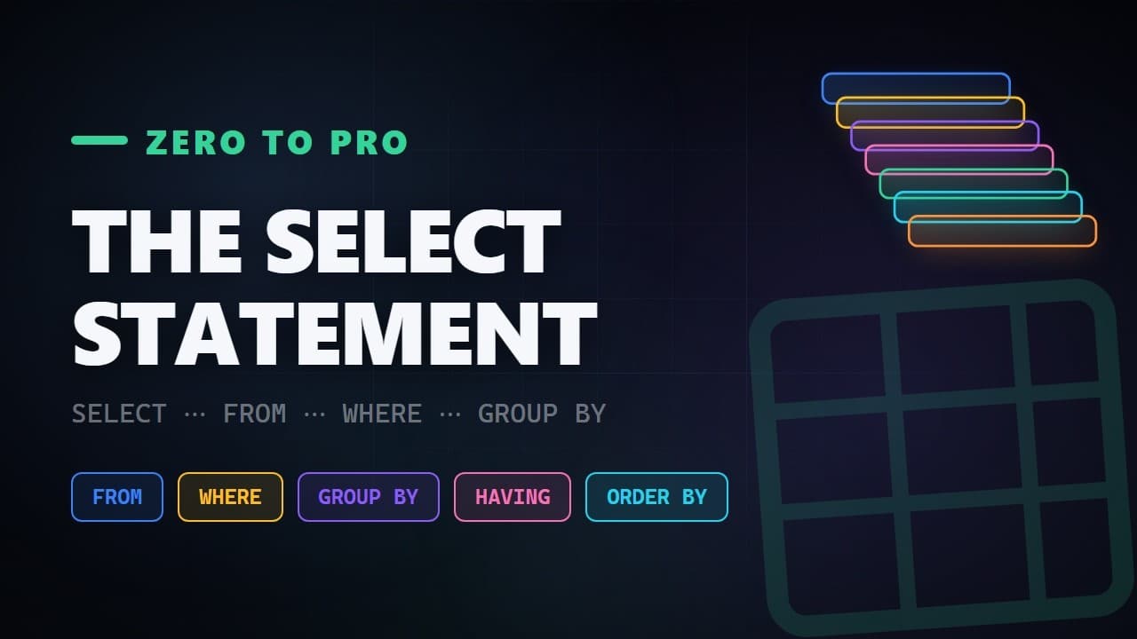 Thumbnail for video: The SELECT Statement Explained (Zero to Pro)